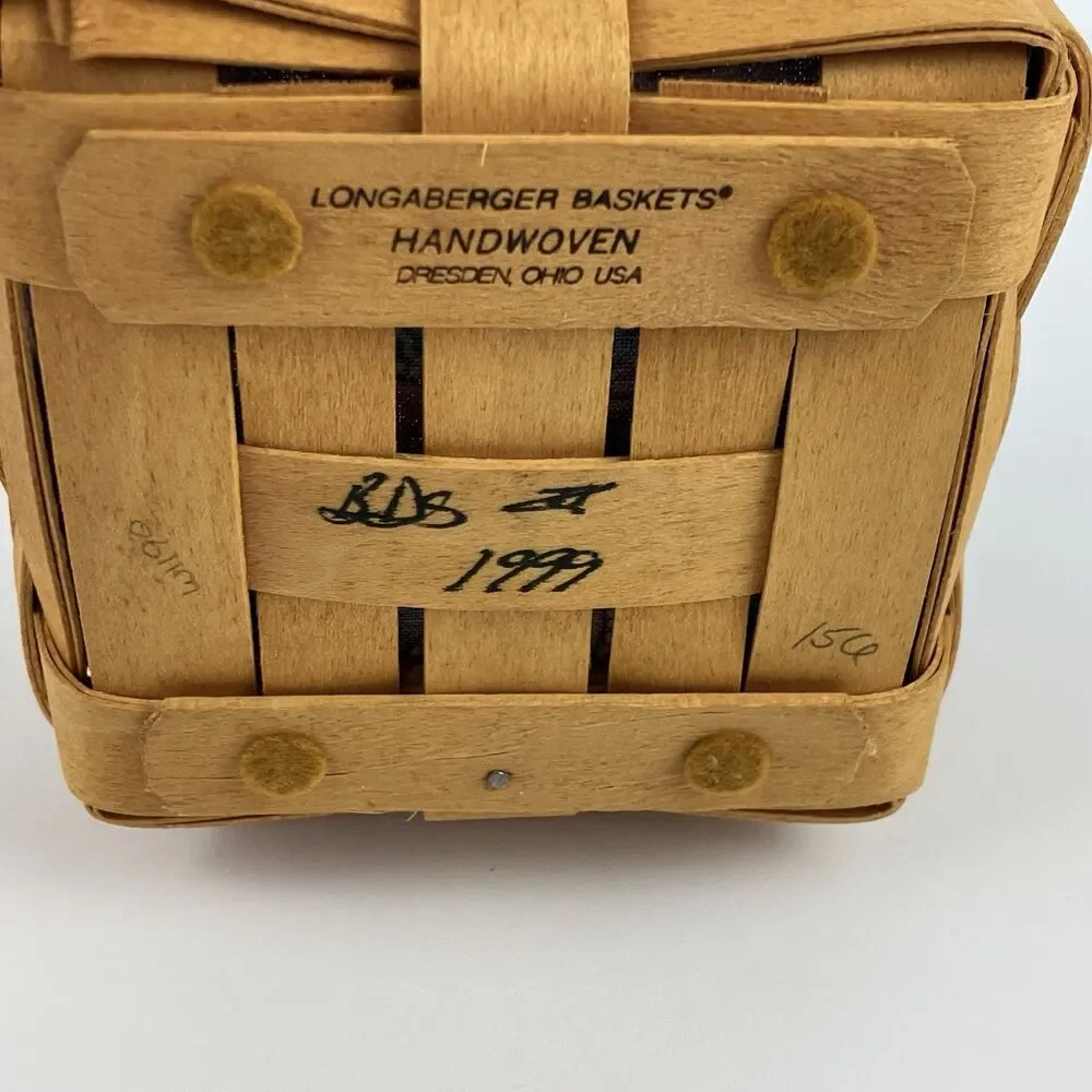 Longaberger Golf Tee Basket 1999 | /w Liner Fathers Day Set Decor VTG (14940)